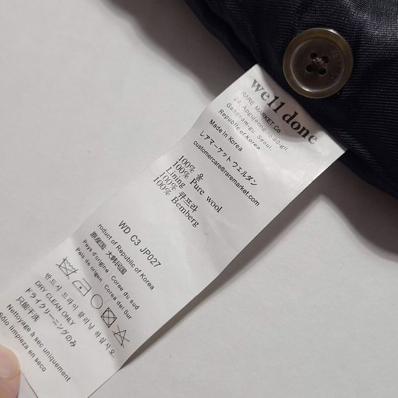 We11done Oversized Half-Zip Front Check British Wool Shirt Jacket Camel One Size - Picture 16 of 16